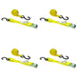 1 inch x 15 foot Cam Strap w SHooks 4 Pack