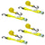 1 inch x 20 foot Cam Strap w SHooks 4 Pack