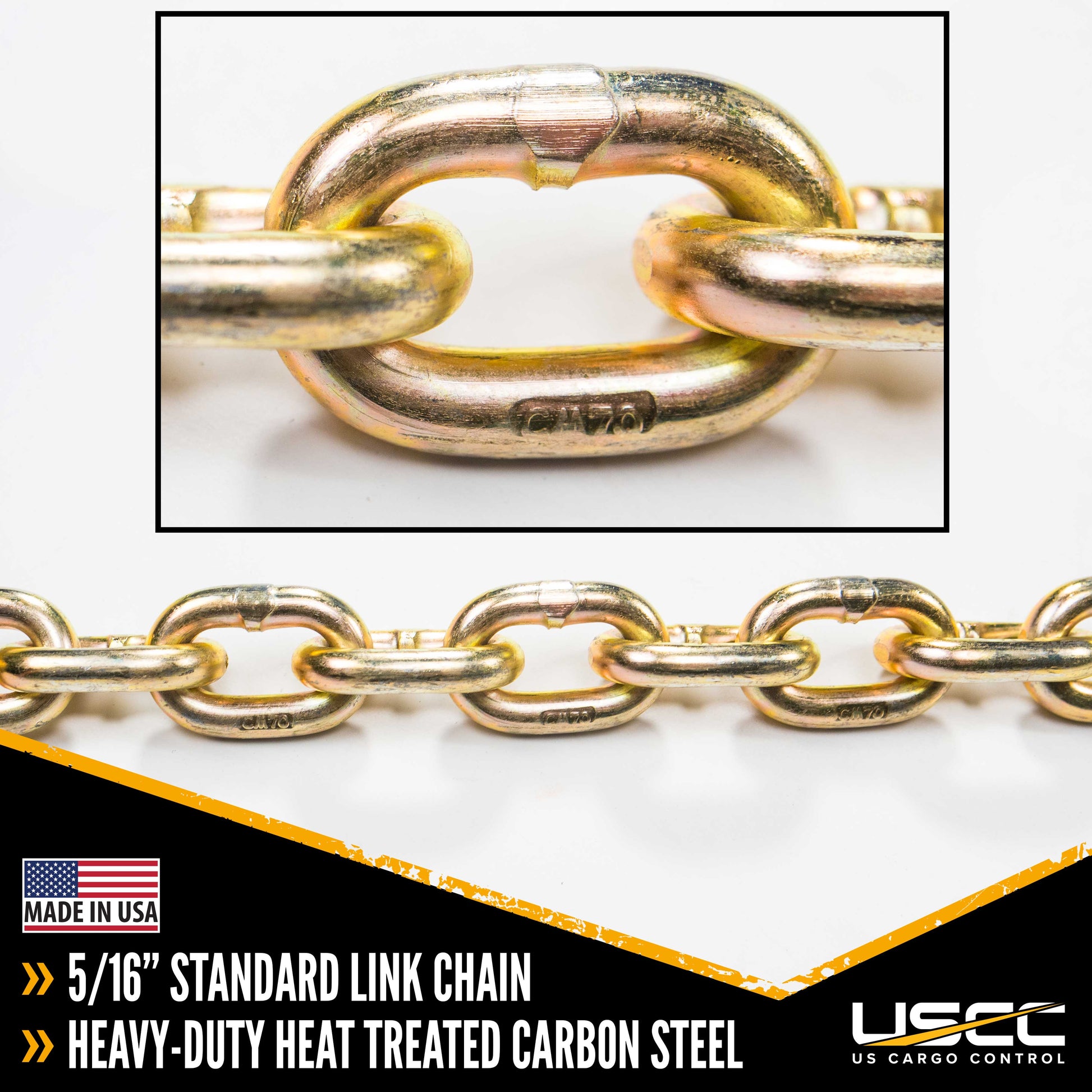 Transport Chain Grade 70 516 inch x 25 foot Made in USA image 2 of 7