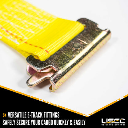 2 inch x 12 foot Yellow ETrack Cam Strap wDoubleFitted End image 4 of 10