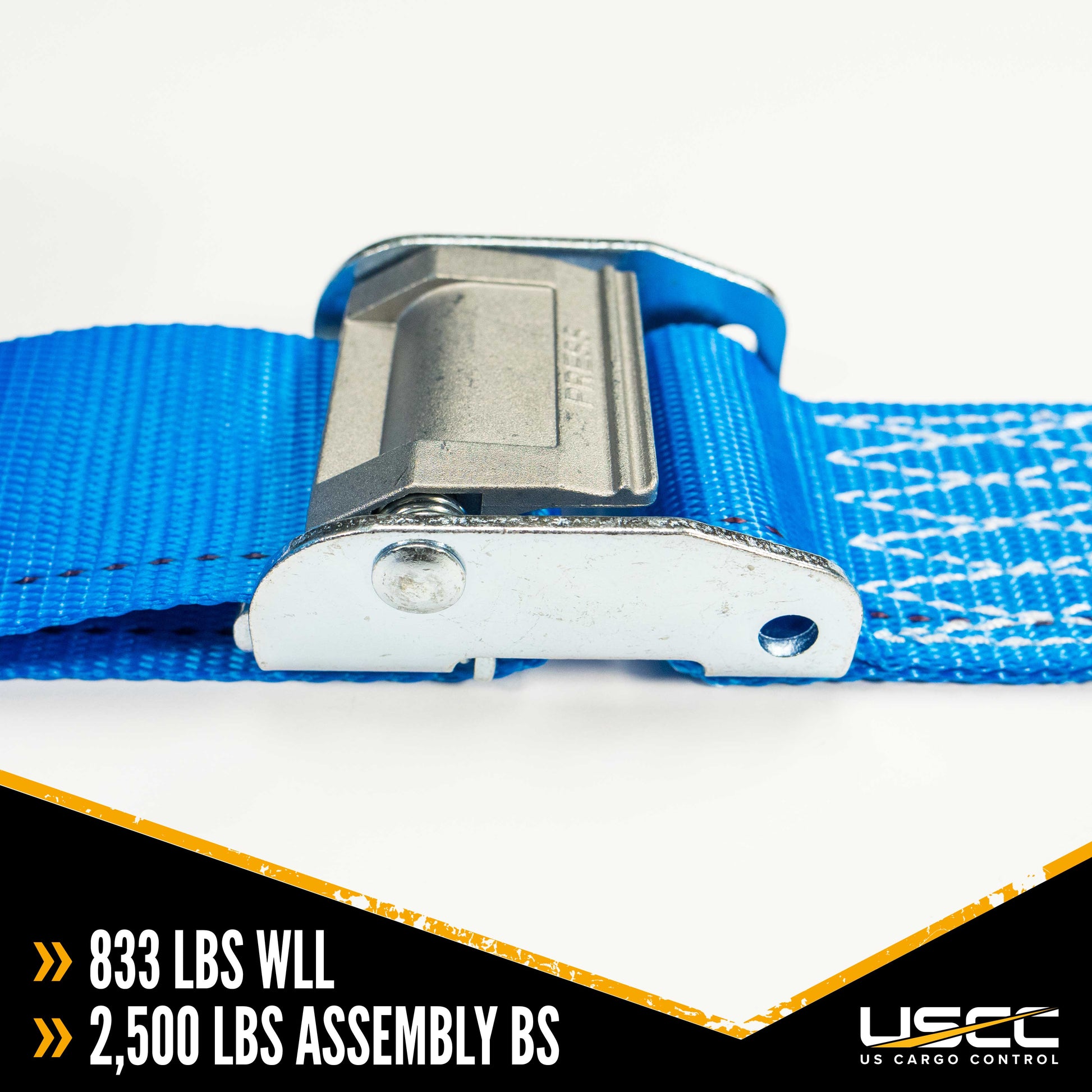 2 inch x 20 foot Blue ETrack Cam Buckle Strap w DoubleFitted End image 3 of 9