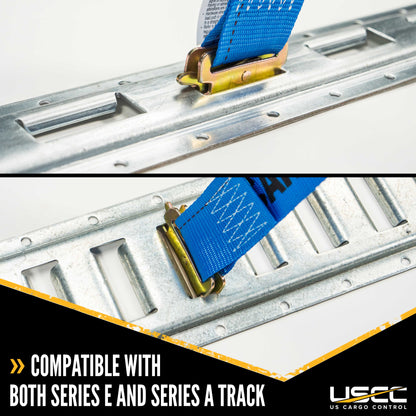 2 inch x 20 foot Blue ETrack Cam Buckle Strap w DoubleFitted End image 8 of 9