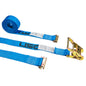 2 inch x 20 foot Blue E Track Ratchet Straps image 1 of 9