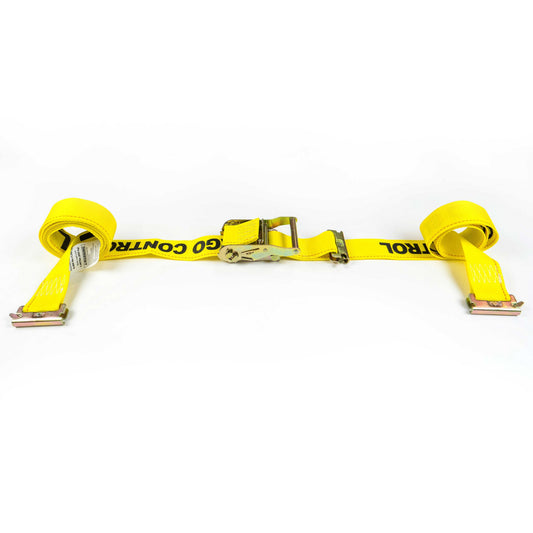 2 inch x 12 foot Yellow ETrack Ratchet Strap wDoubleFitted End image 2 of 10