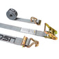 2 foot foot X 16 foot Gray ETrack Ratchet Straps w EFittings and Wire Hooks image 1 of 8