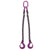 34 inch x 6 foot 2 Leg Chain Sling w Sling Hooks Grade 100 image 1 of 3