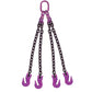 34 inch x 12 foot 4 Leg Chain Sling w Grab Hooks Grade 100 image 1 of 3