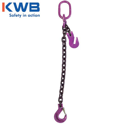 34 inch x 15 foot Adjustable Single Leg Chain Sling w Sling Hook Grade 100 image 3 of 3