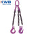 34 inch x 12 foot 3 Leg Chain Sling w Grab Hooks Grade 100 image 3 of 3
