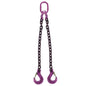 58 inch x 3 foot 2 Leg Chain Sling w Sling Hooks Grade 100 image 1 of 3