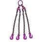 58 inch x 15 foot Adjustable 4 Leg Chain Sling w Grab Hooks Grade 100 image 1 of 3