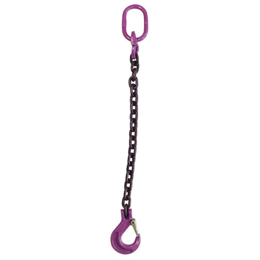 9/32" x 10' - Single Leg Chain Sling w/ Sling Hook - Grade 100