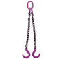 12 inch x 14 foot 2 Leg Chain Sling w Foundry Hooks Grade 100 image 1 of 3
