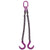 38 inch x 8 foot 2 Leg Chain Sling w Foundry Hooks Grade 100 image 1 of 3