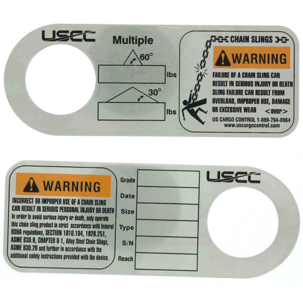 12 inch x 5 foot 2 Leg Chain Sling w Foundry Hooks Grade 100 image 2 of 3