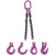 12 inch x 6 foot 2 Leg Chain Sling w Sling Hooks Grade 100 image 3 of 3