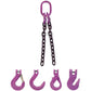 12 inch x 6 foot 2 Leg Chain Sling w Sling Hooks Grade 100 image 3 of 3
