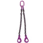 12 inch x 8 foot 2 Leg Chain Sling w SelfLocking Hooks Grade 100 image 1 of 3