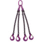 12 inch x 10 foot 4 Leg Chain Sling w Sling Hooks Grade 100 image 1 of 2