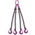 38 inch x 6 foot 4 Leg Chain Sling w Sling Hooks Grade 100 image 1 of 2