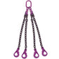12 inch x 8 foot 4 Leg Chain Sling w SelfLocking Hooks Grade 100 image 1 of 3