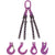 12 inch x 8 foot 4 Leg Chain Sling w SelfLocking Hooks Grade 100 image 3 of 3