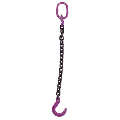 12 inch x 16 foot Single Leg Chain Sling w Foundry Hook Grade 100 image 1 of 3