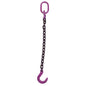 38 inch x 10 foot Single Leg Chain Sling w Foundry Hook Grade 100 image 1 of 3