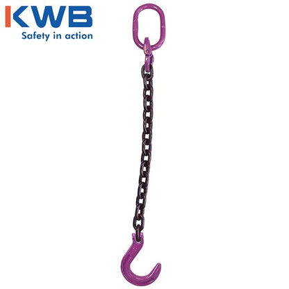 12 inch x 14 foot Single Leg Chain Sling w Foundry Hook Grade 100 image 3 of 3