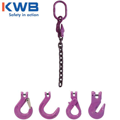 38 inch x 10 foot Adjustable Single Leg Chain Sling w Foundry Hook Grade 100 image 3 of 3