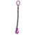 12 inch x 12 foot Single Leg Chain Sling w Grab Hook Grade 100 image 1 of 3