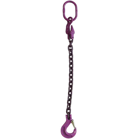 38 inch x 5 foot Adjustable Single Leg Chain Sling w Sling Hook Grade 100 image 1 of 2