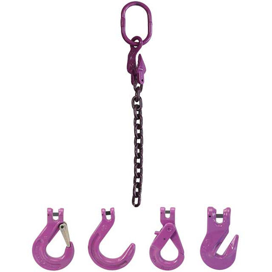 38 inch x 15 foot Adjustable Single Leg Chain Sling w Sling Hook Grade 100 image 2 of 2