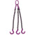 12 inch x 12 foot 3 Leg Chain Sling w Foundry Hooks Grade 100 image 1 of 3