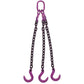 12 inch x 12 foot 3 Leg Chain Sling w Foundry Hooks Grade 100 image 1 of 3