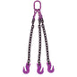 12 inch x 3 foot 3 Leg Chain Sling w Grab Hooks Grade 100 image 1 of 3