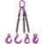 12 inch x 12 foot 3 Leg Chain Sling w Grab Hooks Grade 100 image 3 of 3