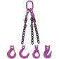 12 inch x 12 foot 3 Leg Chain Sling w Grab Hooks Grade 100 image 3 of 3