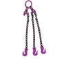 12 inch x 15 foot Adjustable 3 Leg Chain Sling w Grab Hooks Grade 100 image 1 of 3