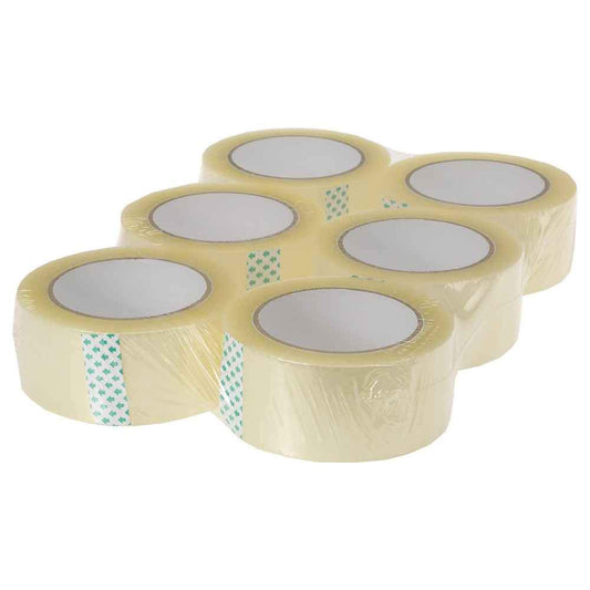 2" Clear Packing Tape: 6-Pk