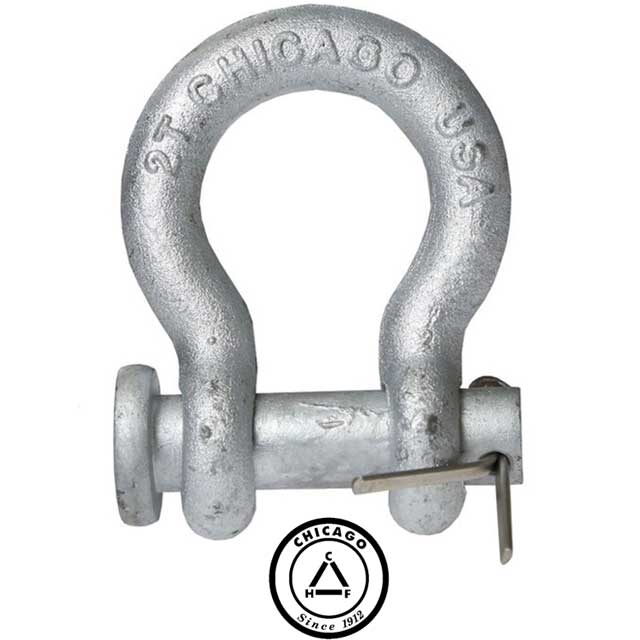 Anchor Shackle Chicago Hardware Round Pin 716 inch Galvanized Steel 15 Ton image 2 of 2