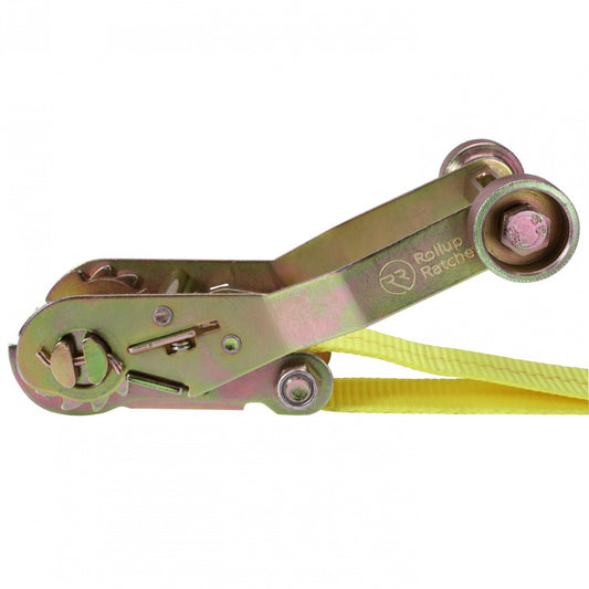 2" x 27' Rollup Ratchet Strap With Double J Hook