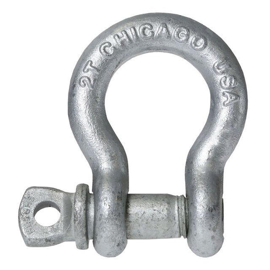 Screw Pin Anchor Shackle Chicago Hardware 38 inch Galvanized Steel 1 Ton image 1 of 2