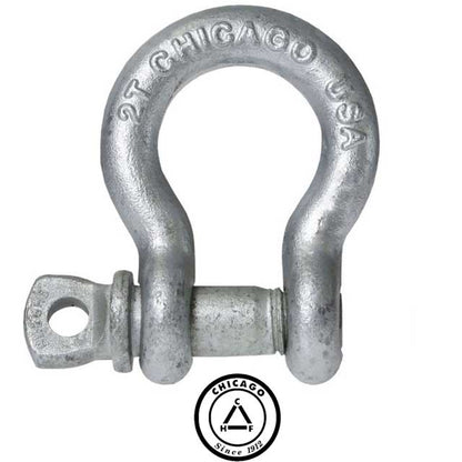 Screw Pin Anchor Shackle Chicago Hardware 14 inch Galvanized Steel 5 Ton image 2 of 2