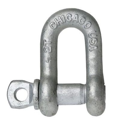 Screw Pin Chain Shackle Chicago Hardware 58 inch Galvanized Steel 325 Ton image 1 of 2