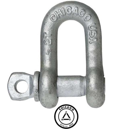 Screw Pin Chain Shackle Chicago Hardware 12 inch Galvanized Steel 2 Ton image 2 of 2