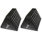 Rubber Double-Sided Wheel Chock w/ Eye Bolt (8"W), 2-Pk