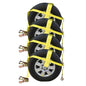 Adjustable Wheel Net with 4 Top Strap Twisted Snap Hook and Ratchet w Snap Hook 4 pack image 1 of 9