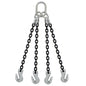 34 inch x 14 foot Crosby 4 Leg Chain Sling w Grab Hooks Grade 100 image 1 of 2