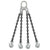 34 inch x 6 foot Crosby 4 Leg Chain Sling w Grab Hooks Grade 100 image 1 of 2